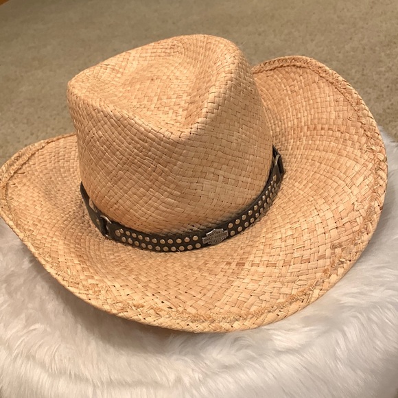 HarleyDavidson Accessories Harley Davidson Straw Cowboy Hat Poshmark